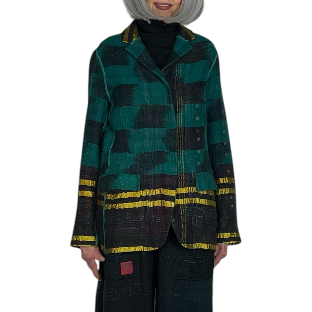 WOVEN VINTAGE KANTHA BASIC JACKET
