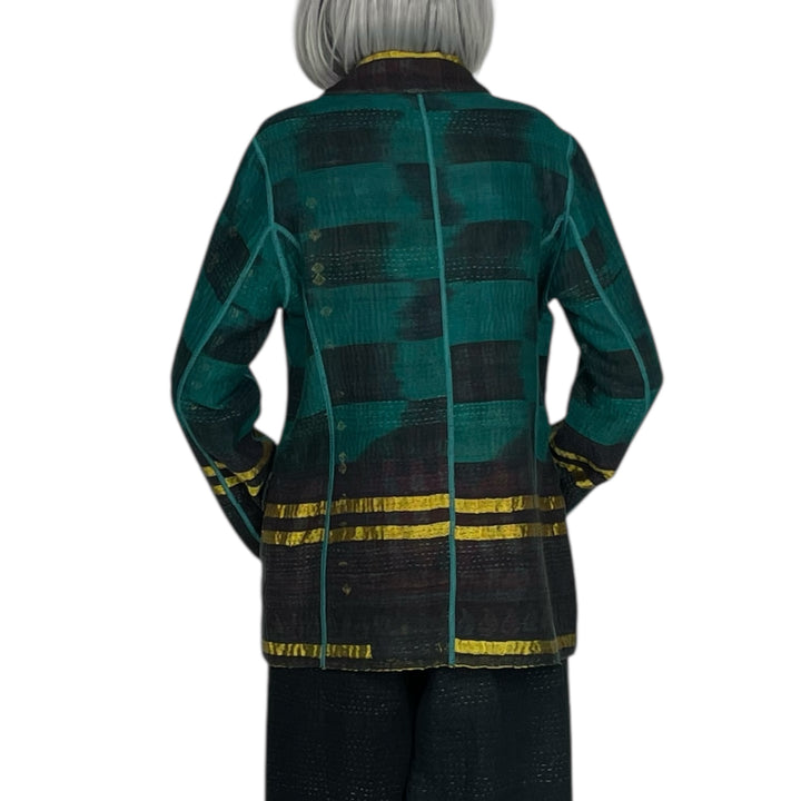 WOVEN VINTAGE KANTHA BASIC JACKET