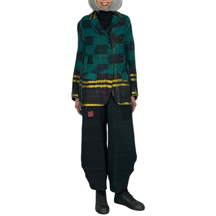 WOVEN VINTAGE KANTHA BASIC JACKET