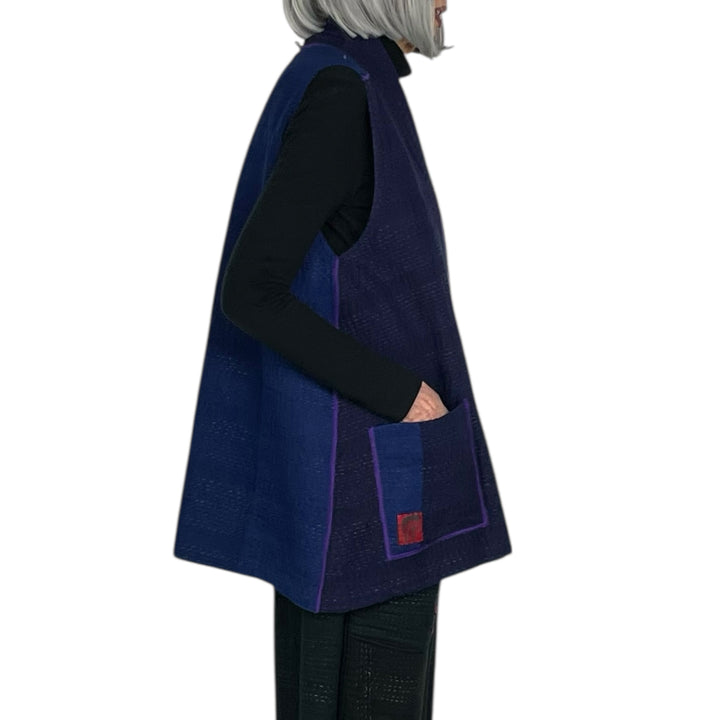 JAIPUR PATCH KIMONO VEST SHORT