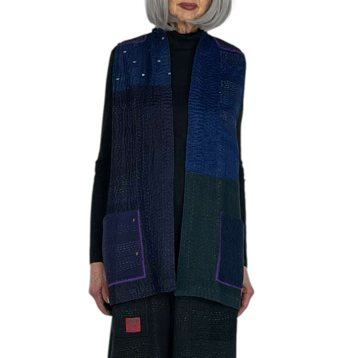 JAIPUR PATCH KIMONO VEST SHORT
