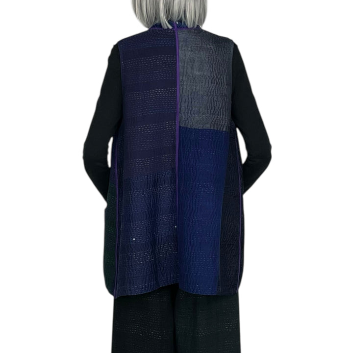 JAIPUR PATCH KIMONO VEST SHORT