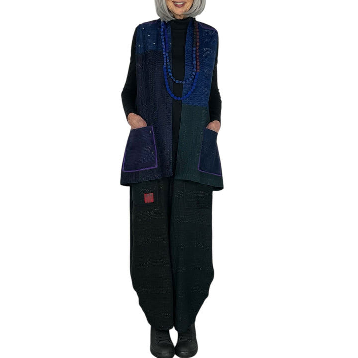JAIPUR PATCH KIMONO VEST SHORT