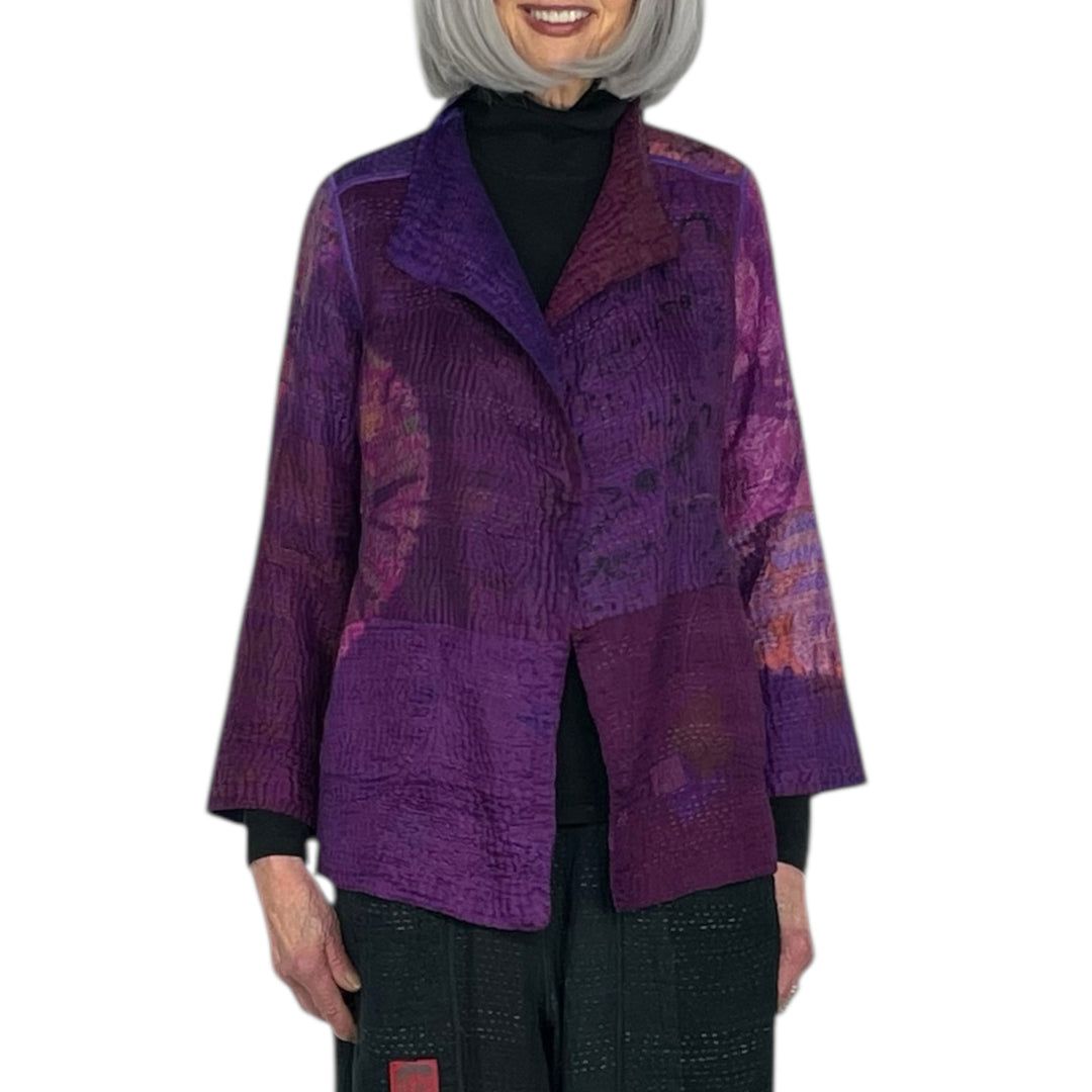 TIE DYE CIRCLE SHIBORI SHORT JACKET