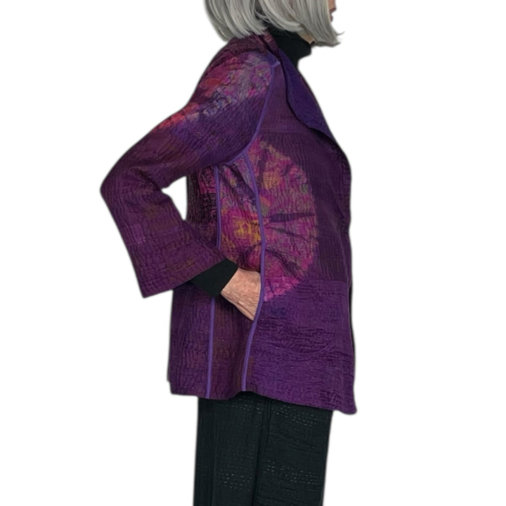 TIE DYE CIRCLE SHIBORI SHORT JACKET