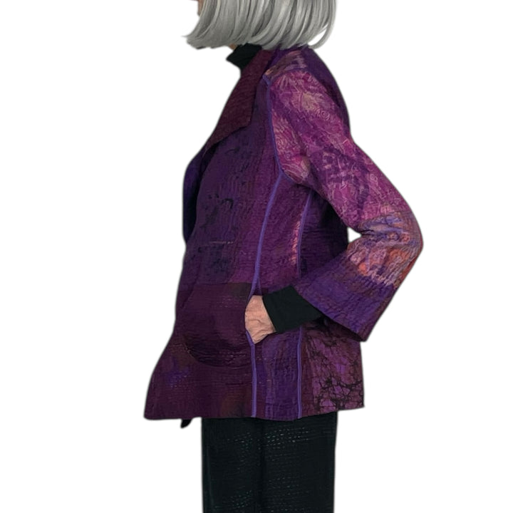 TIE DYE CIRCLE SHIBORI SHORT JACKET