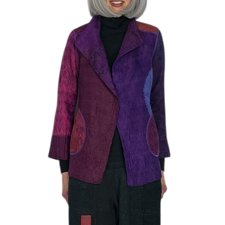 TIE DYE CIRCLE SHIBORI SHORT JACKET
