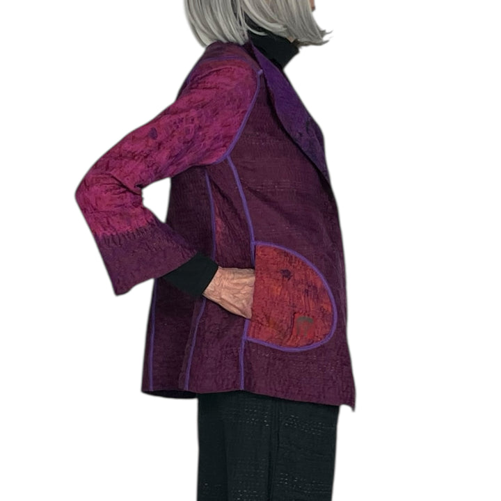 TIE DYE CIRCLE SHIBORI SHORT JACKET