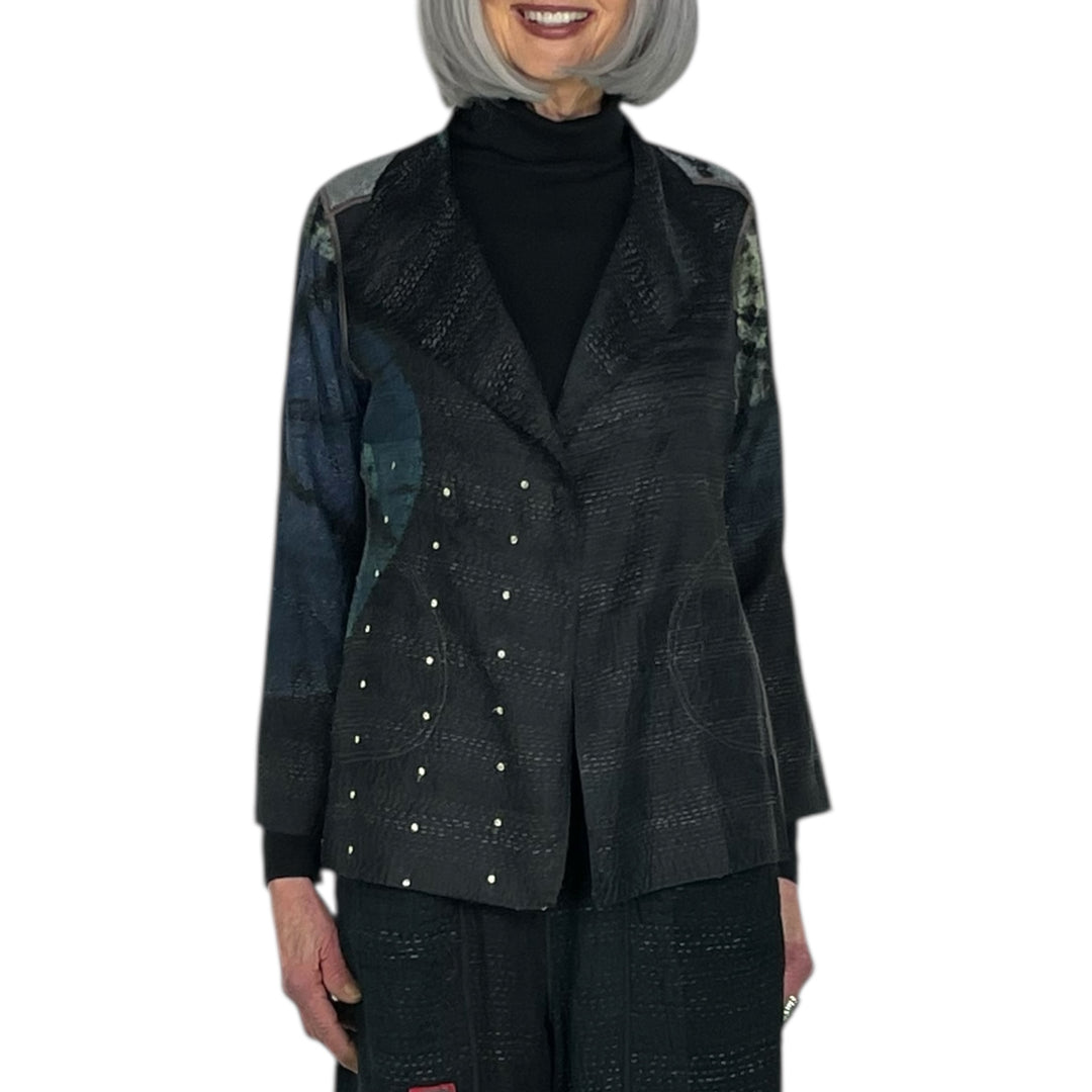TIE DYE CIRCLE SHIBORI SHORT JACKET