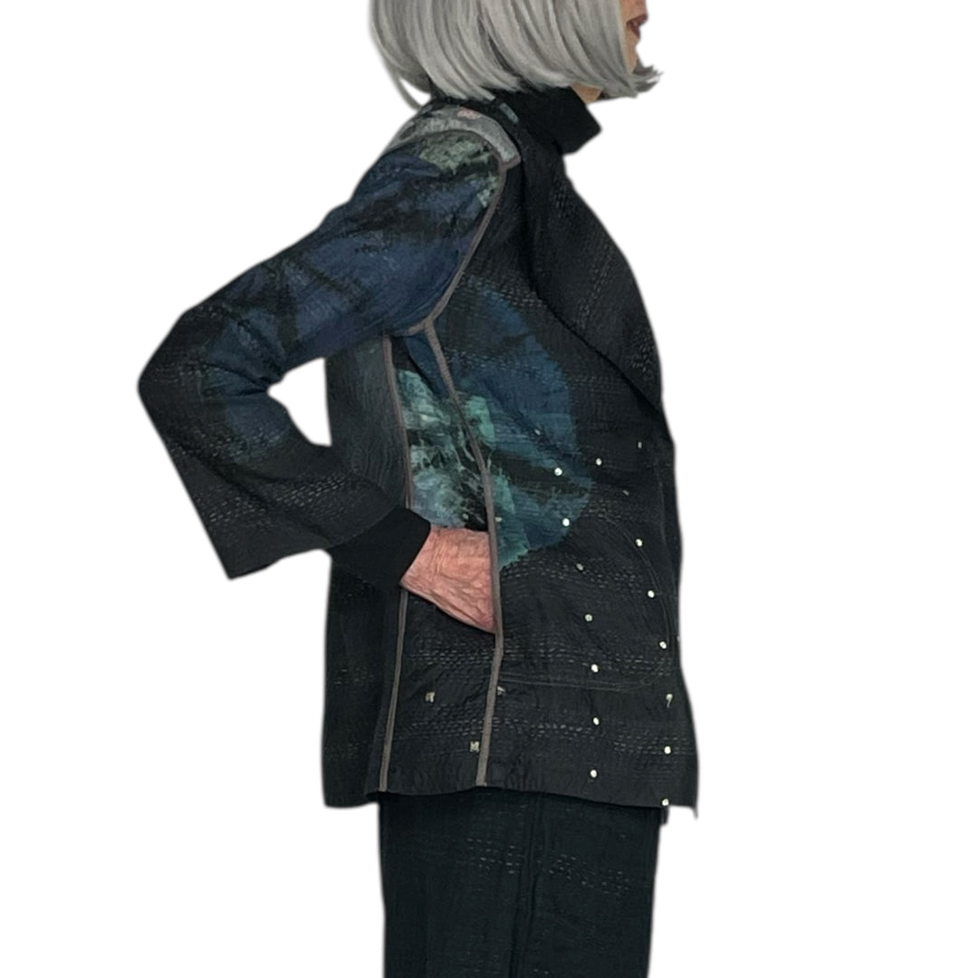 TIE DYE CIRCLE SHIBORI SHORT JACKET