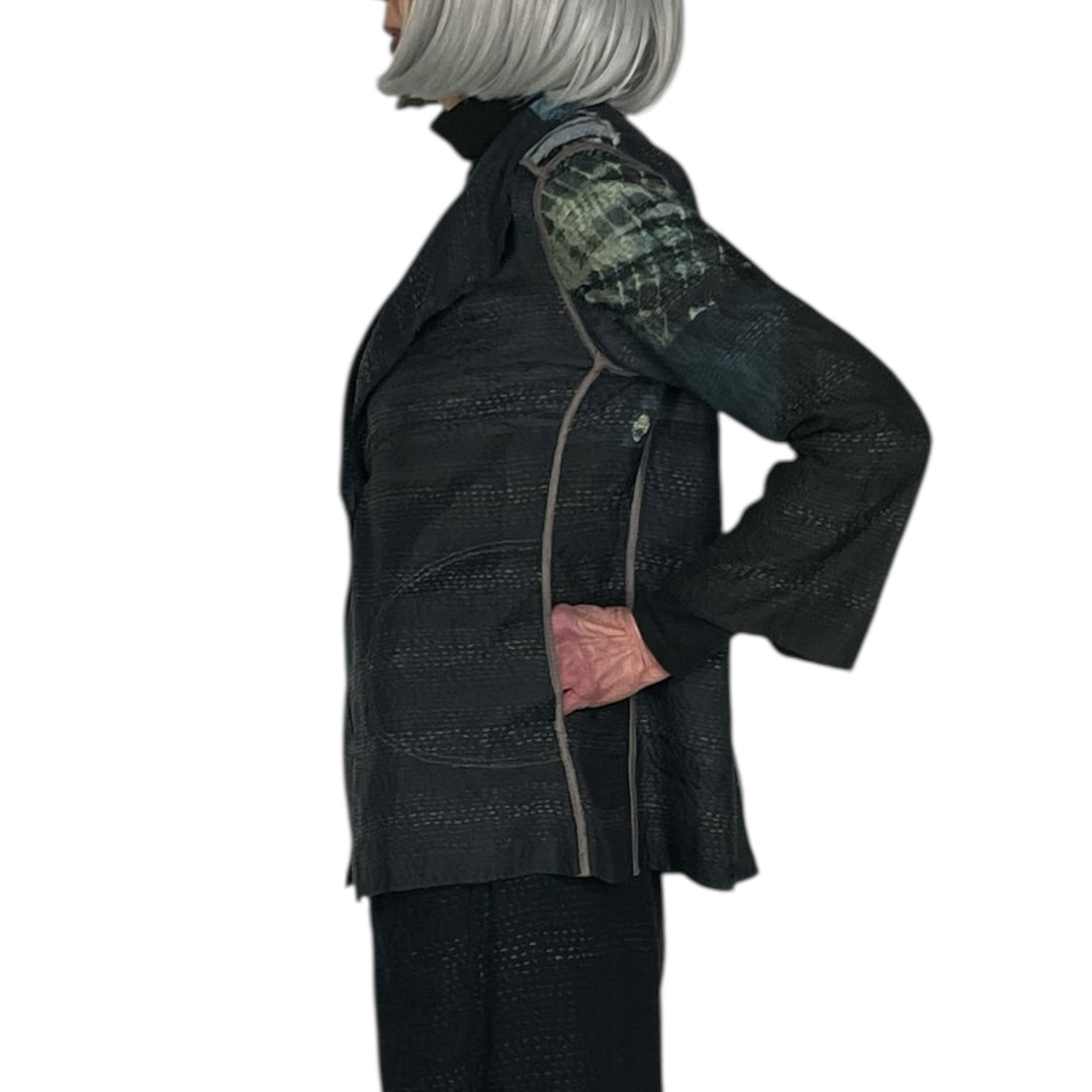 TIE DYE CIRCLE SHIBORI SHORT JACKET