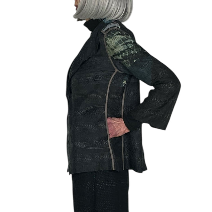 TIE DYE CIRCLE SHIBORI SHORT JACKET