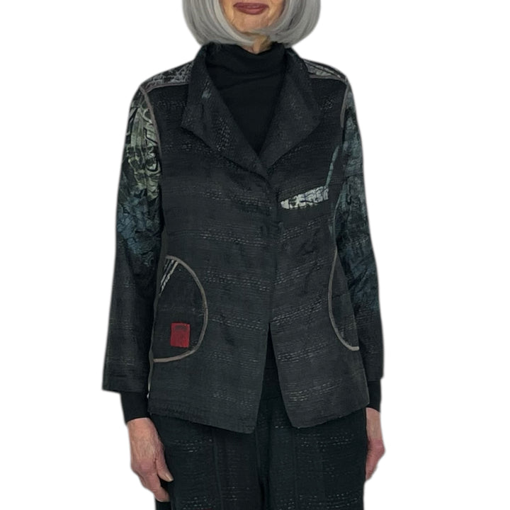 TIE DYE CIRCLE SHIBORI SHORT JACKET