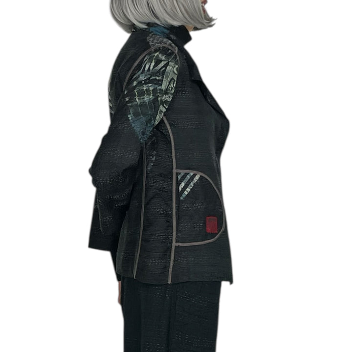 TIE DYE CIRCLE SHIBORI SHORT JACKET