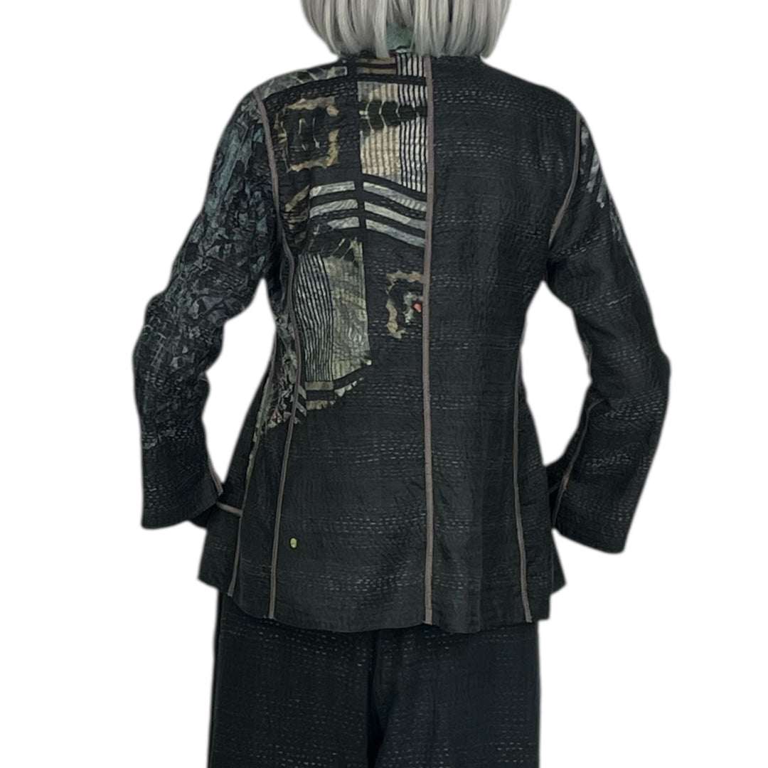 TIE DYE CIRCLE SHIBORI SHORT JACKET