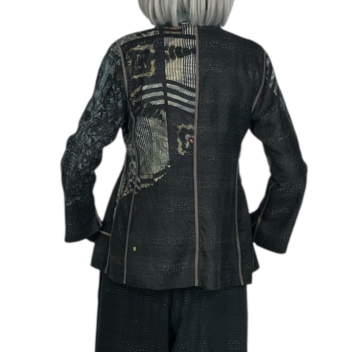 TIE DYE CIRCLE SHIBORI SHORT JACKET