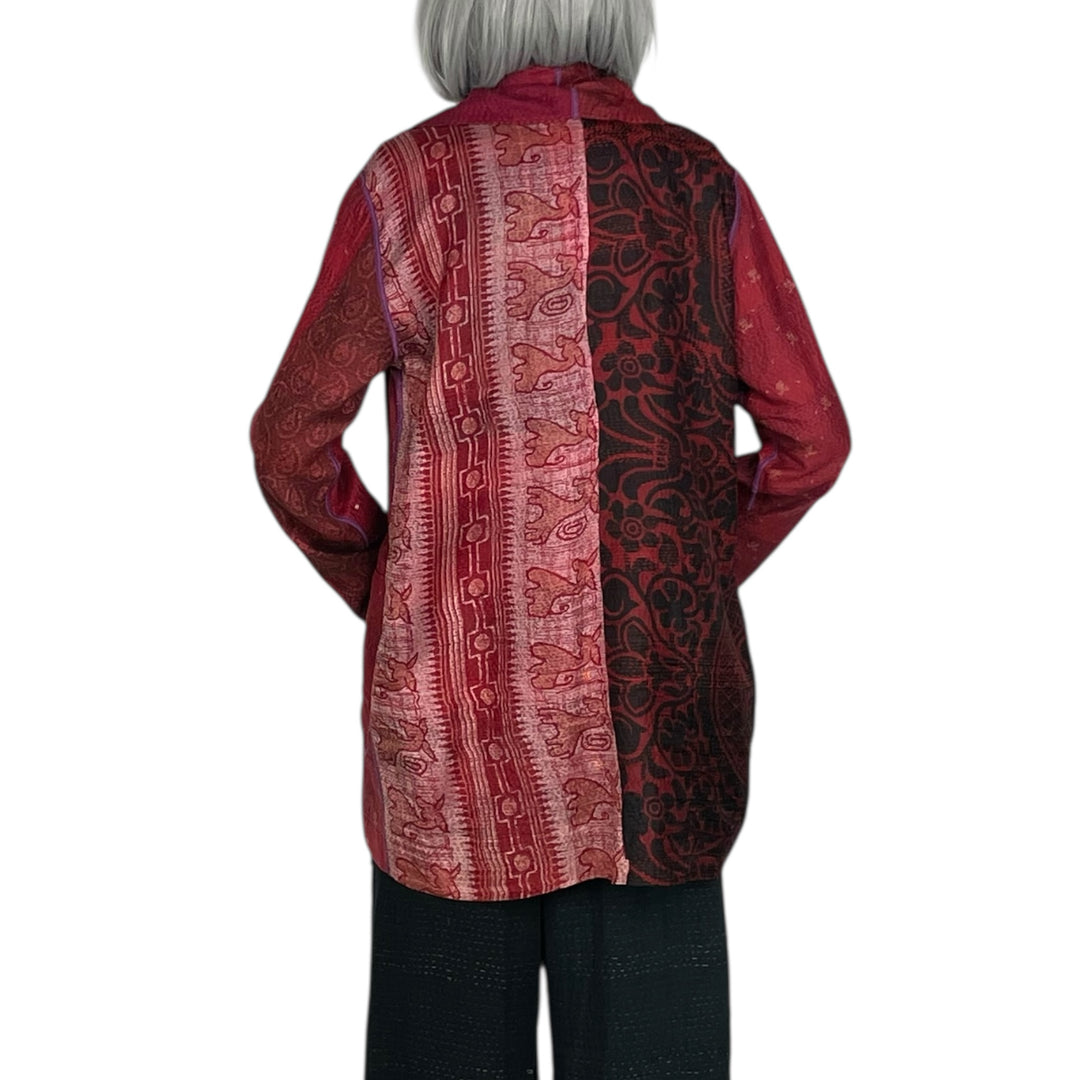 VINTAGE SILK PATCH POCKET JACKET