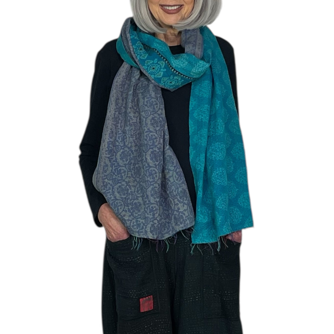 VINTAGE COTTON KANTHA SCARF STANDARD