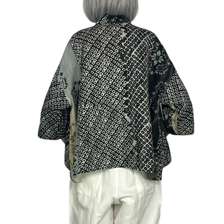 KIMONO PRINT/OMBRE CROP TENT SHIRT