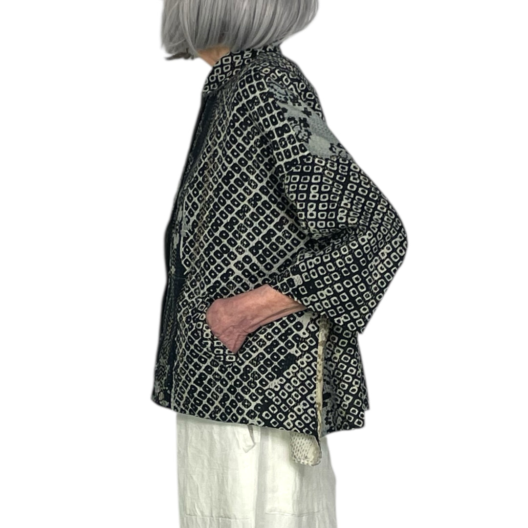 KIMONO PRINT/OMBRE CROP TENT SHIRT
