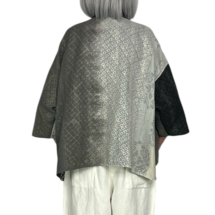 KIMONO PRINT/OMBRE CROP TENT SHIRT