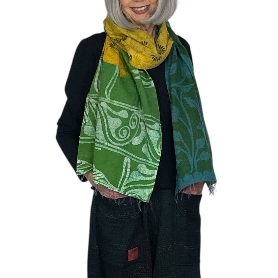 VINTAGE COTTON KANTHA SCARF STANDARD