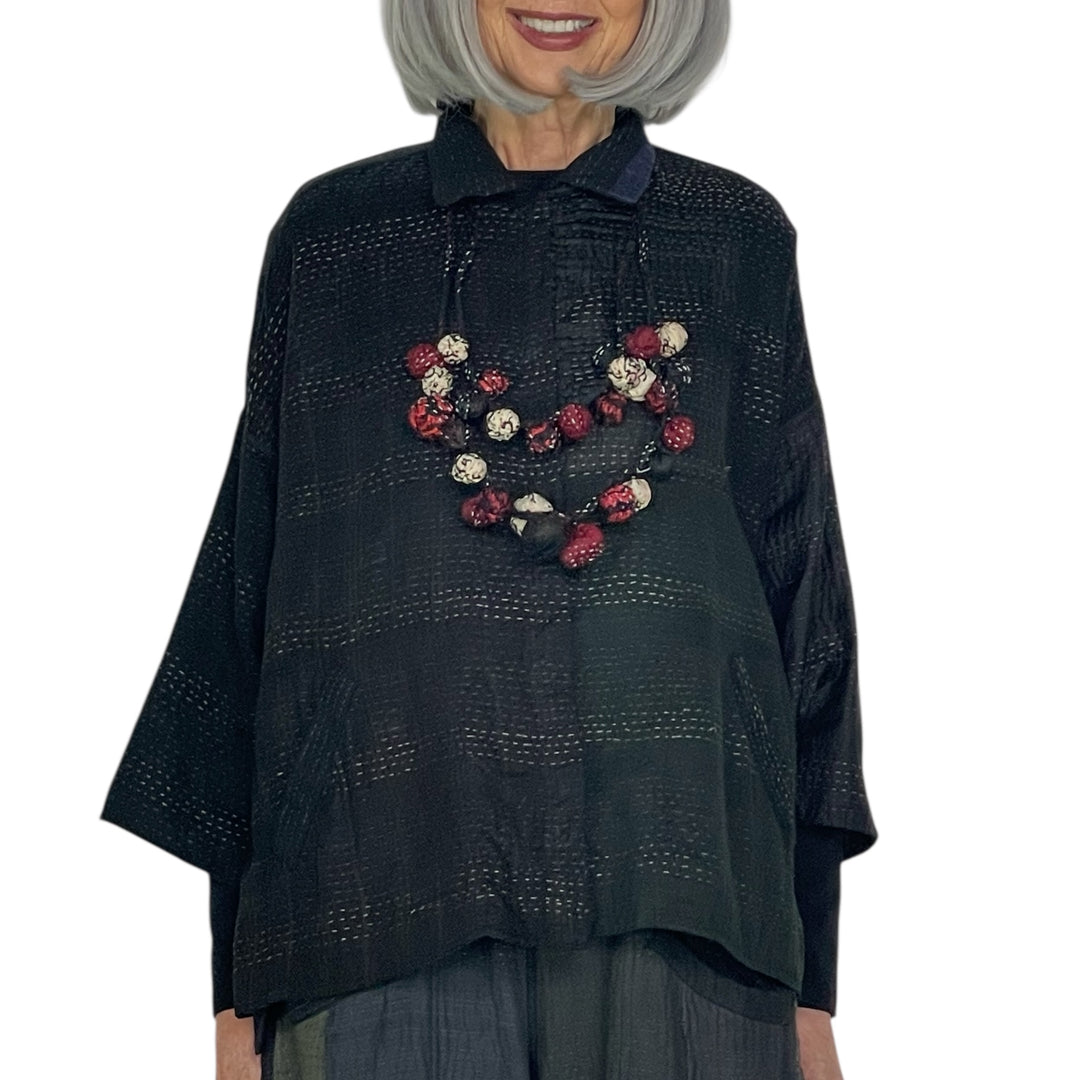 TWIGG SILK DOUBLE SHORT NECKLACE