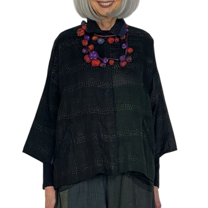 TWIGG SILK DOUBLE SHORT NECKLACE