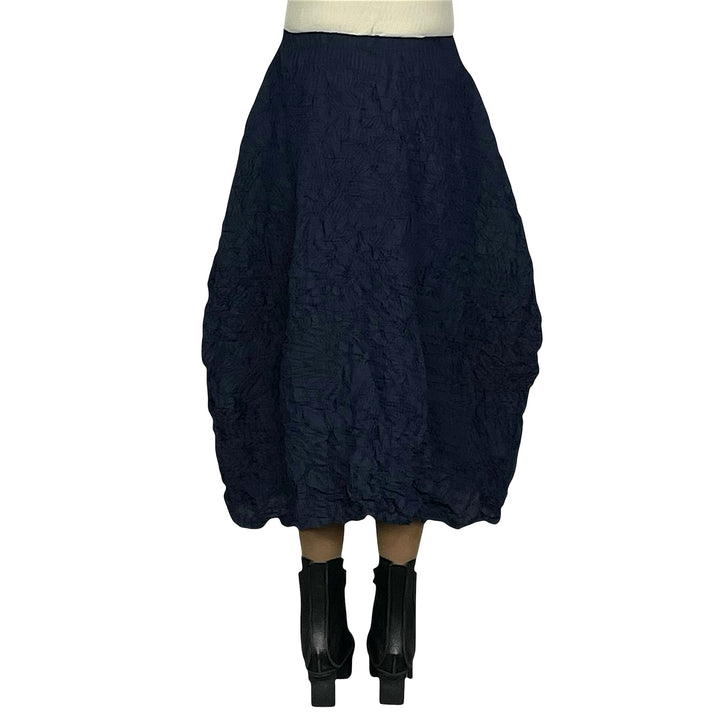 SOLID CRUSH PLEAT A-LINE SKT