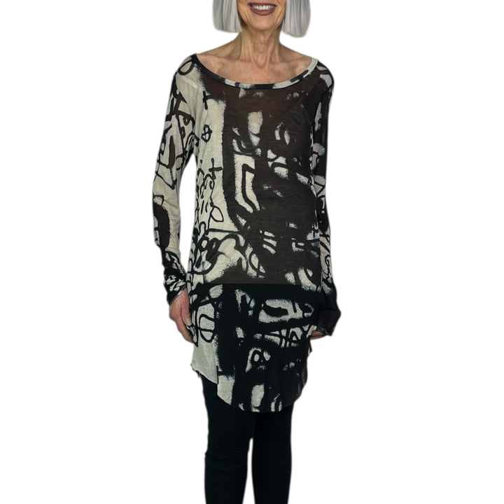 SILK JERSEY PRINT TEE