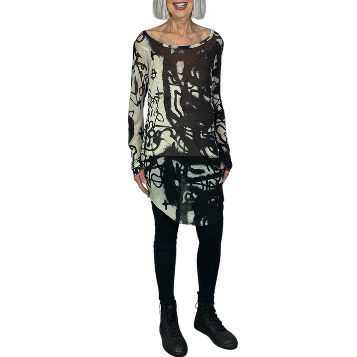 SILK JERSEY PRINT TEE