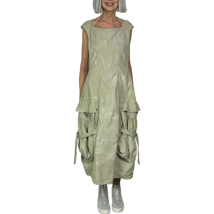 STRETCH TWILL SLEEVELESS DRESS