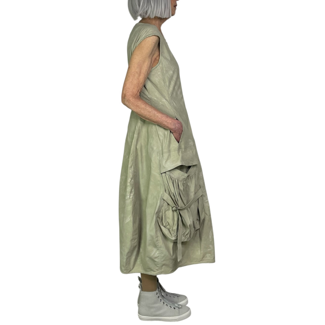 STRETCH TWILL SLEEVELESS DRESS