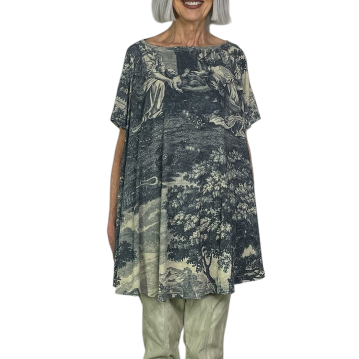 SCENIC PRINT A-LINE TUNIC