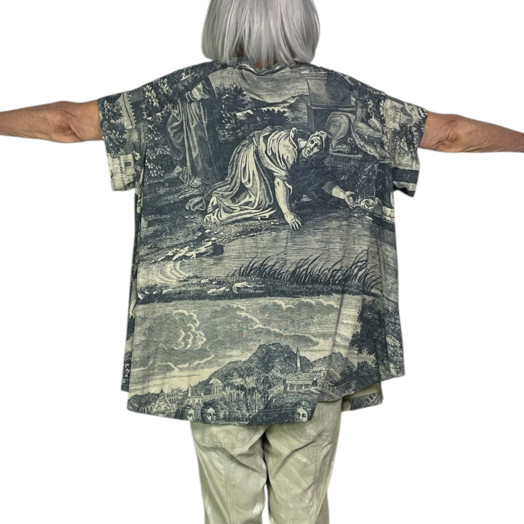SCENIC PRINT A-LINE TUNIC