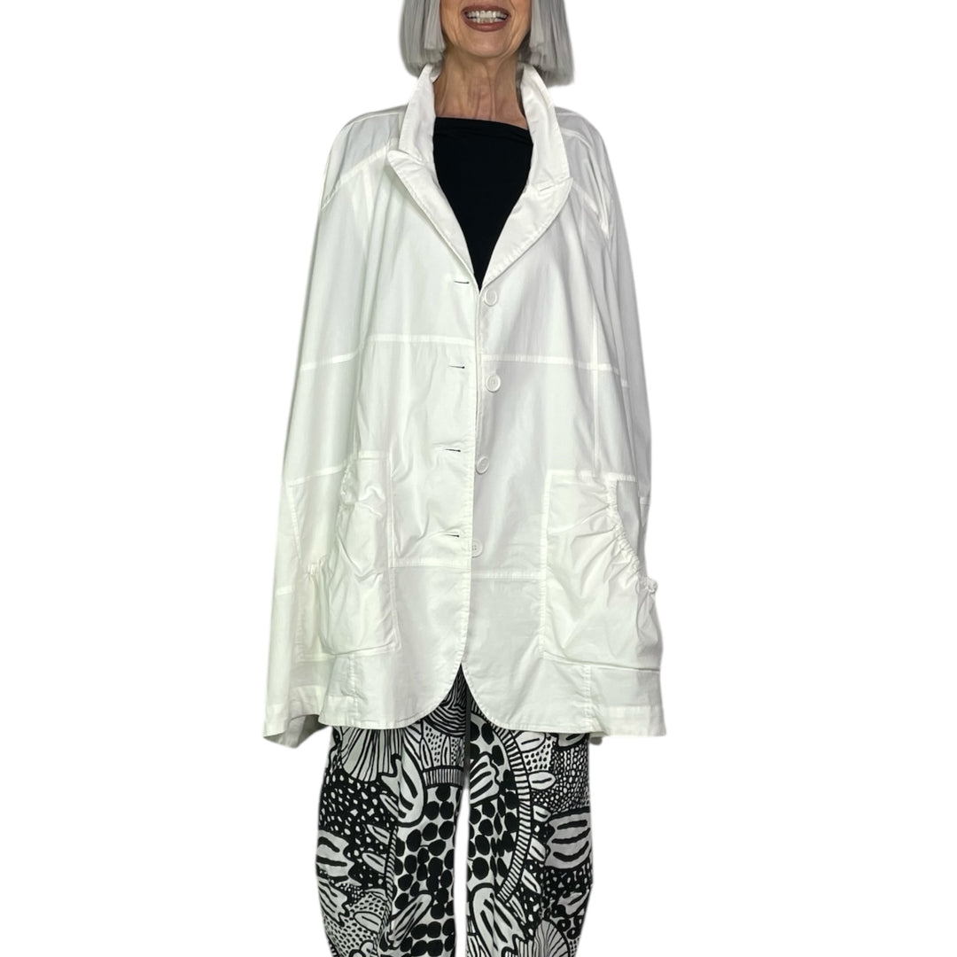 OVERSIZED RUCHED POCKETS JACKET