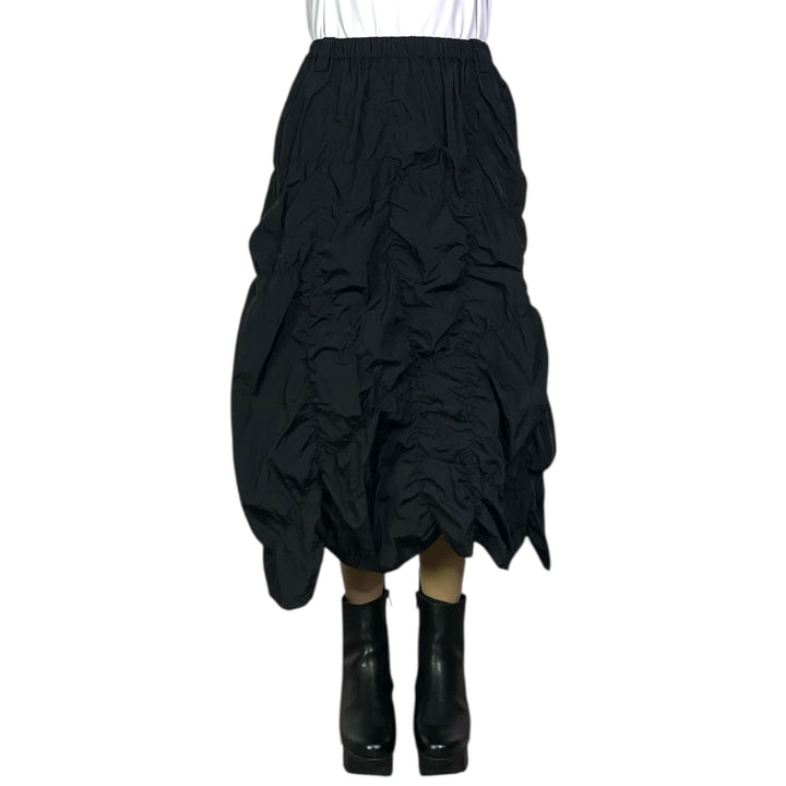 SHIRRED SLIM SKIRT