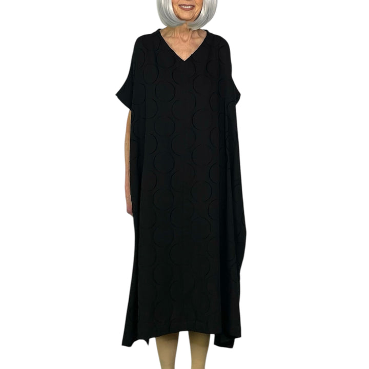 CIRCLES V-NECK DRESS