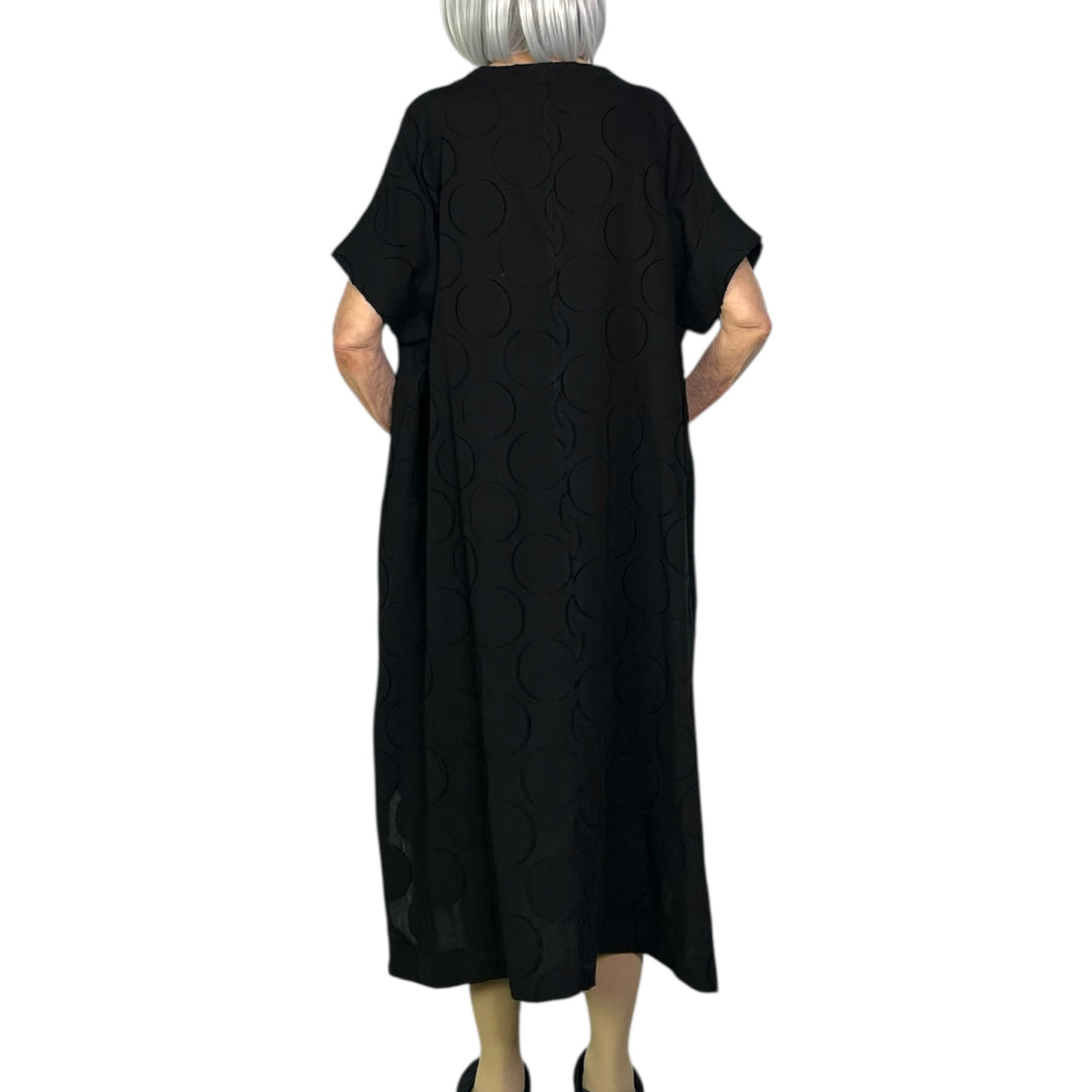 CIRCLES V-NECK DRESS
