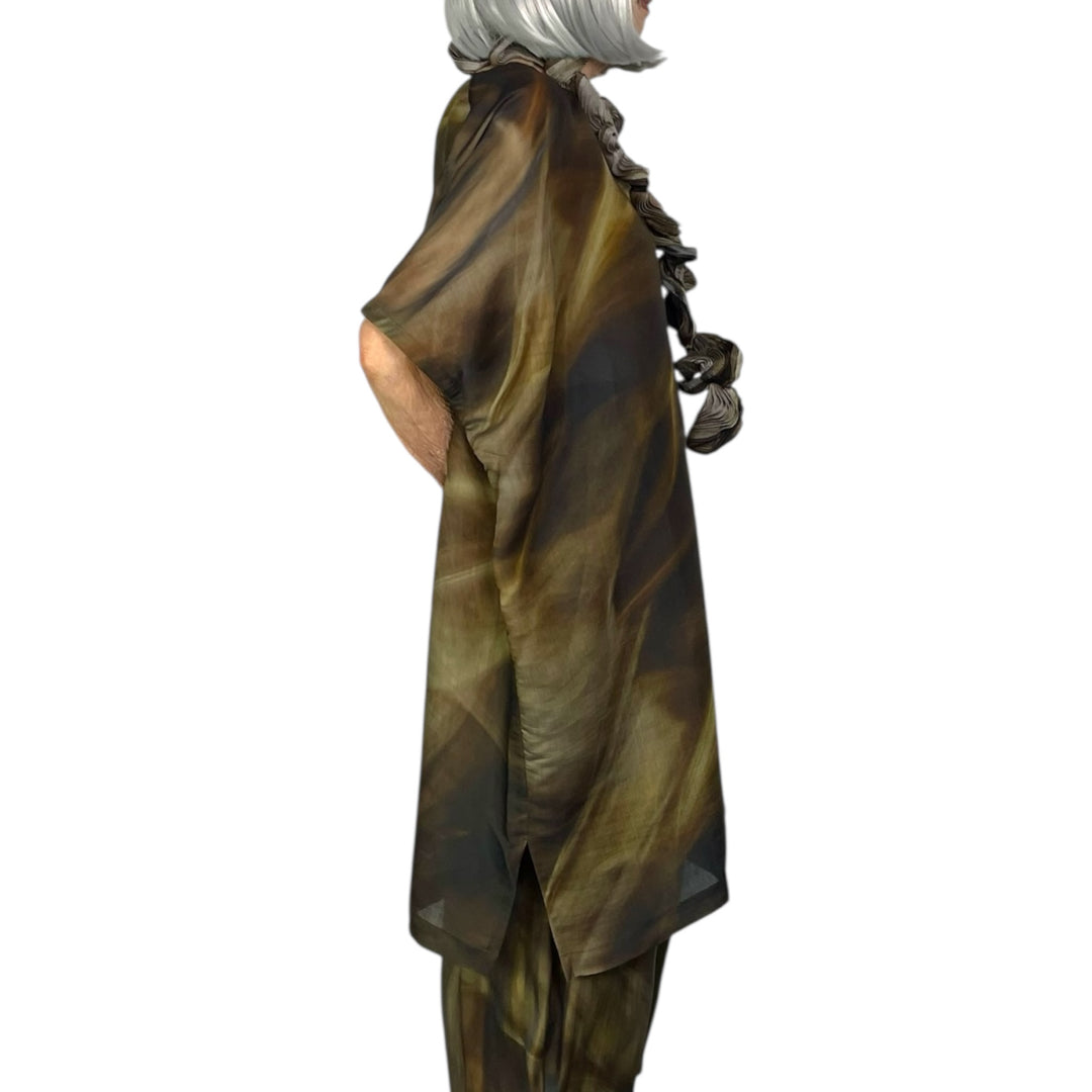PRINTED ORGANZA TUNIC
