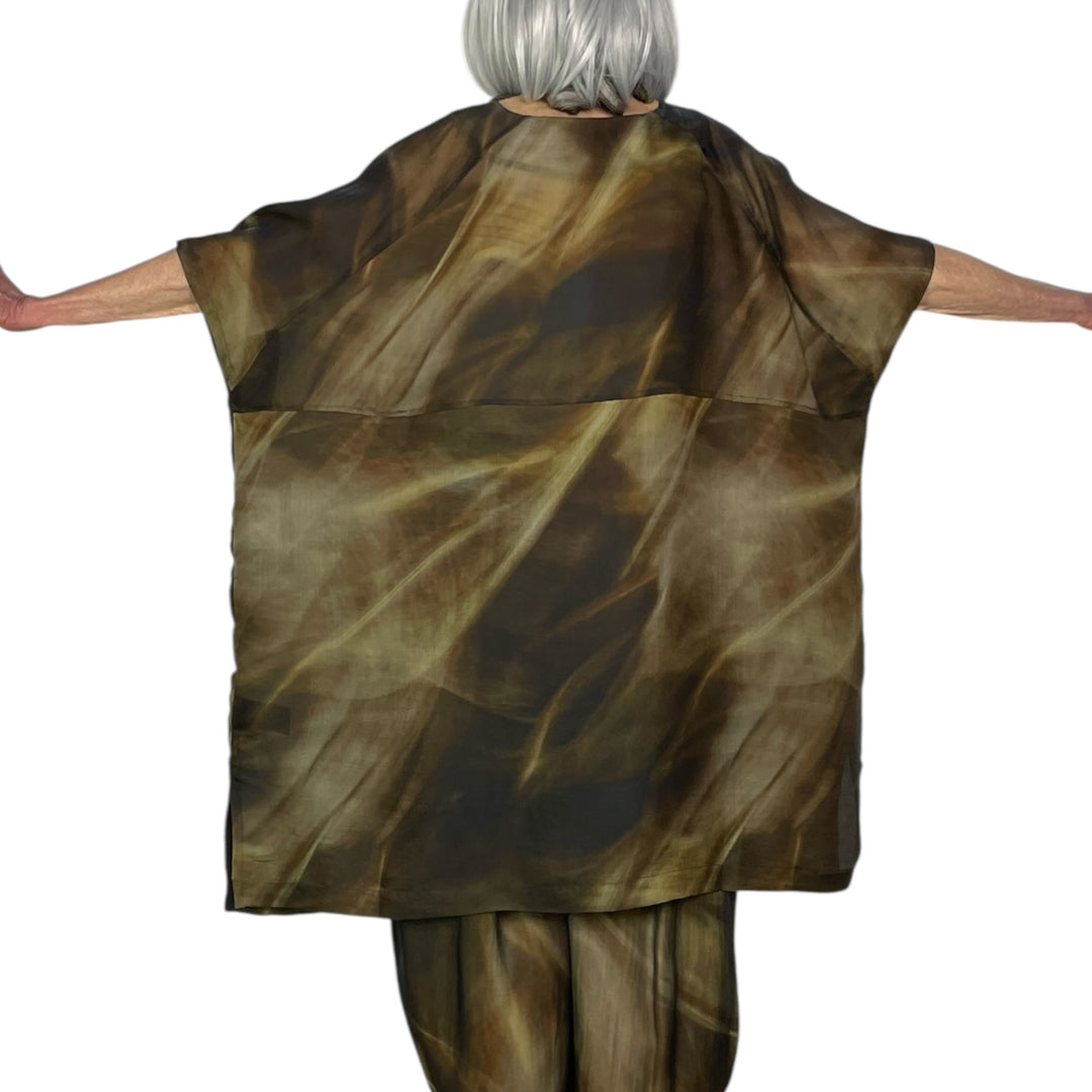 PRINTED ORGANZA TUNIC