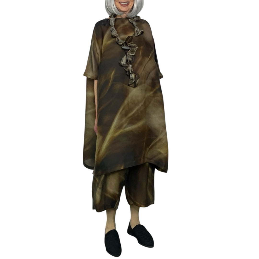 PRINTED ORGANZA TUNIC