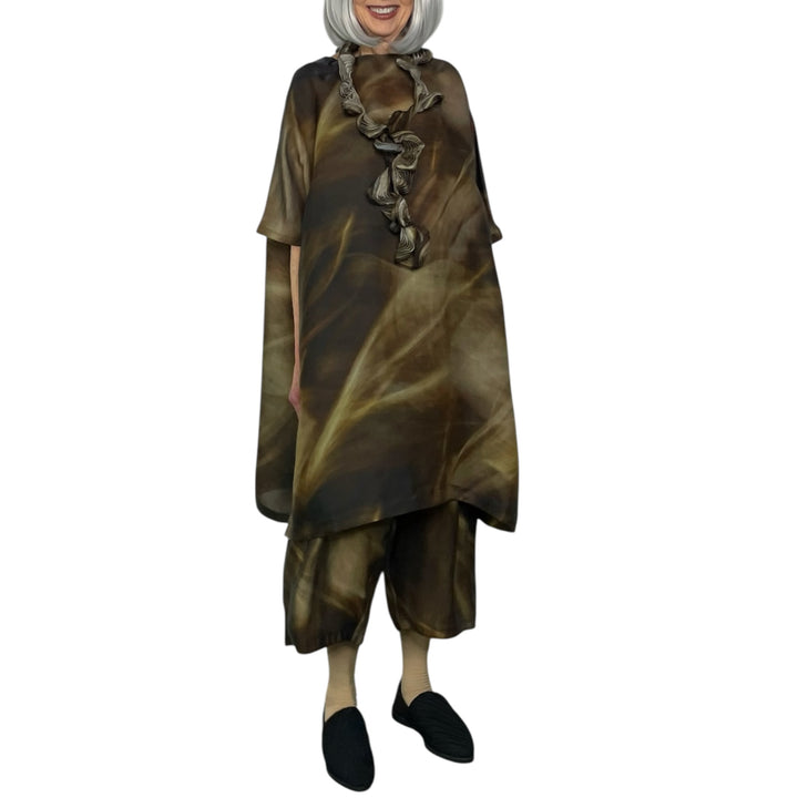 PRINTED ORGANZA TUNIC