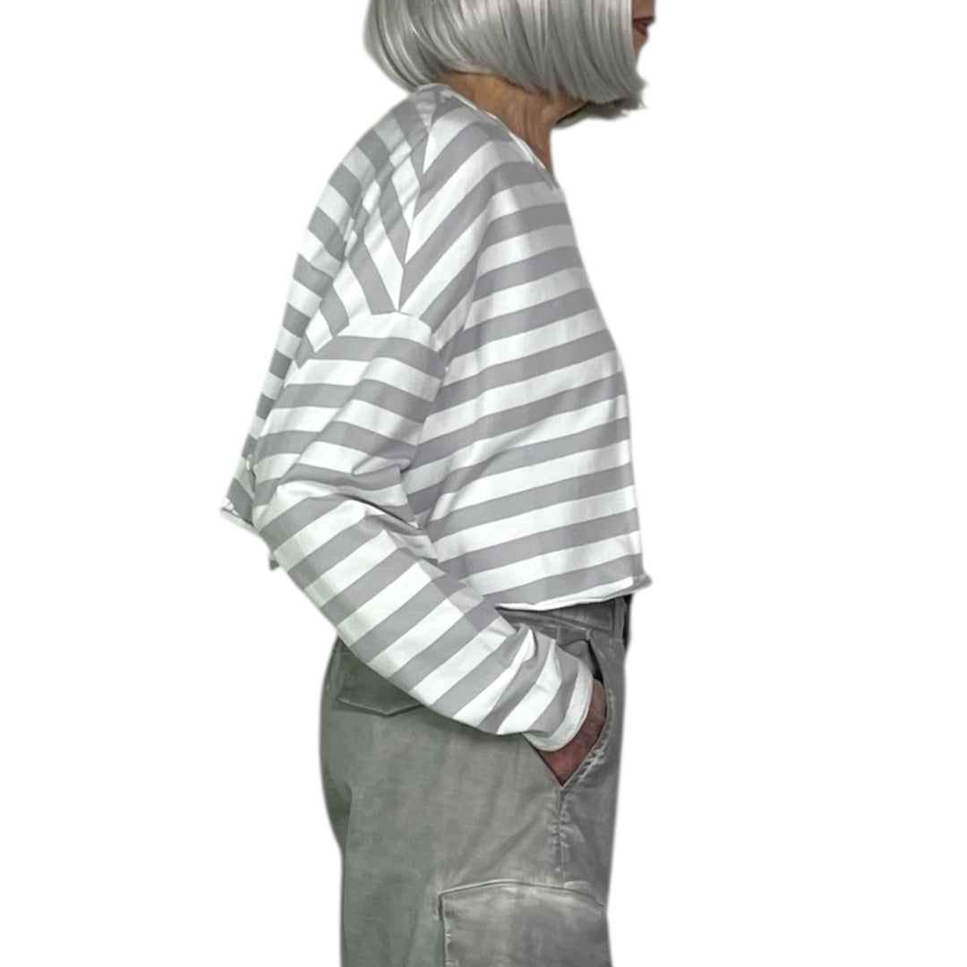 STRIPED JERSEY SNUGGLE SHIRT