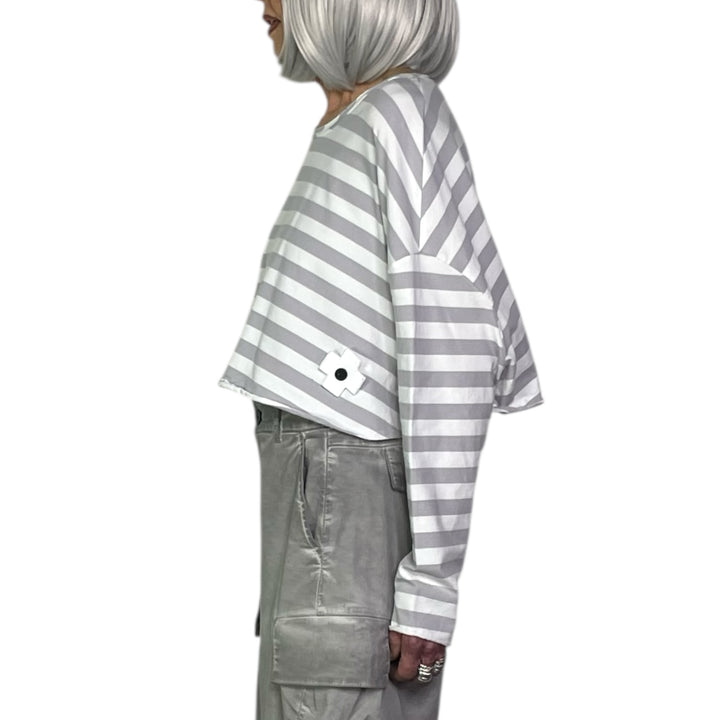 STRIPED JERSEY SNUGGLE SHIRT