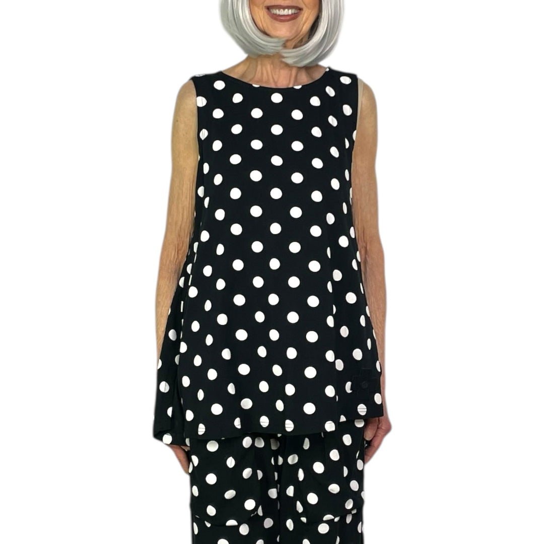 DOTS JERSEY LONG TANK TOP