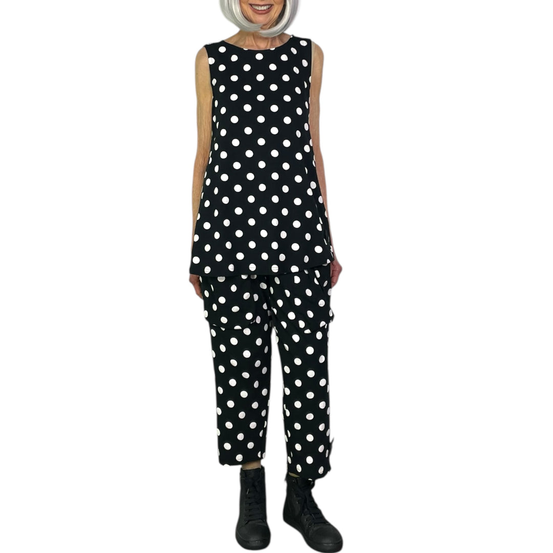 DOTS JERSEY LONG TANK TOP