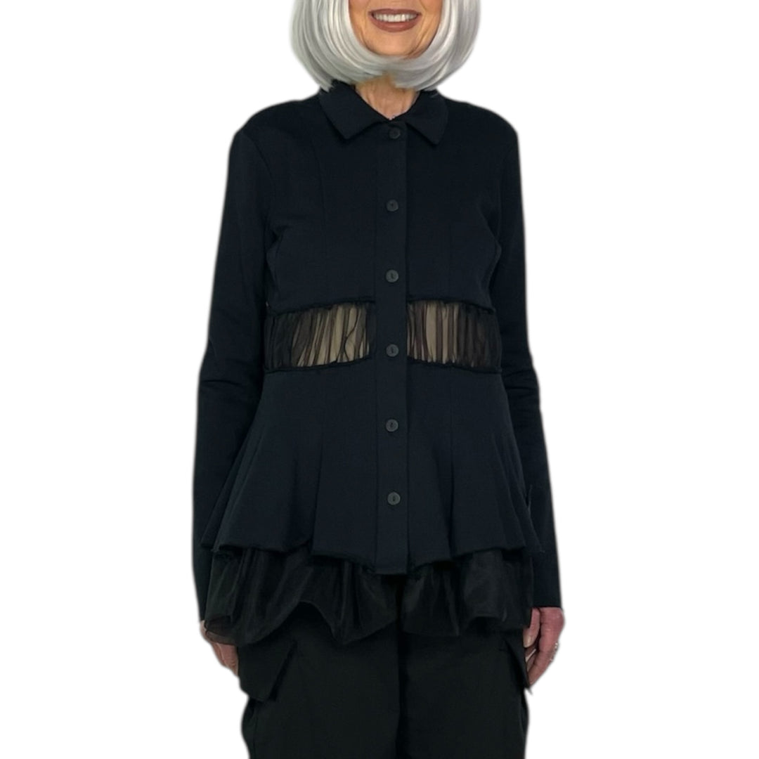 LA BELLE FRENCH TERRY JACKET W/TULLE