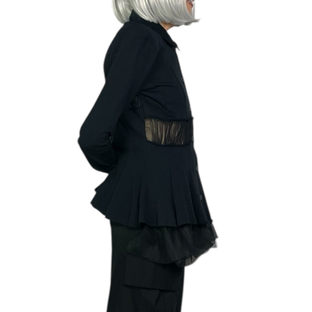 LA BELLE FRENCH TERRY JACKET W/TULLE