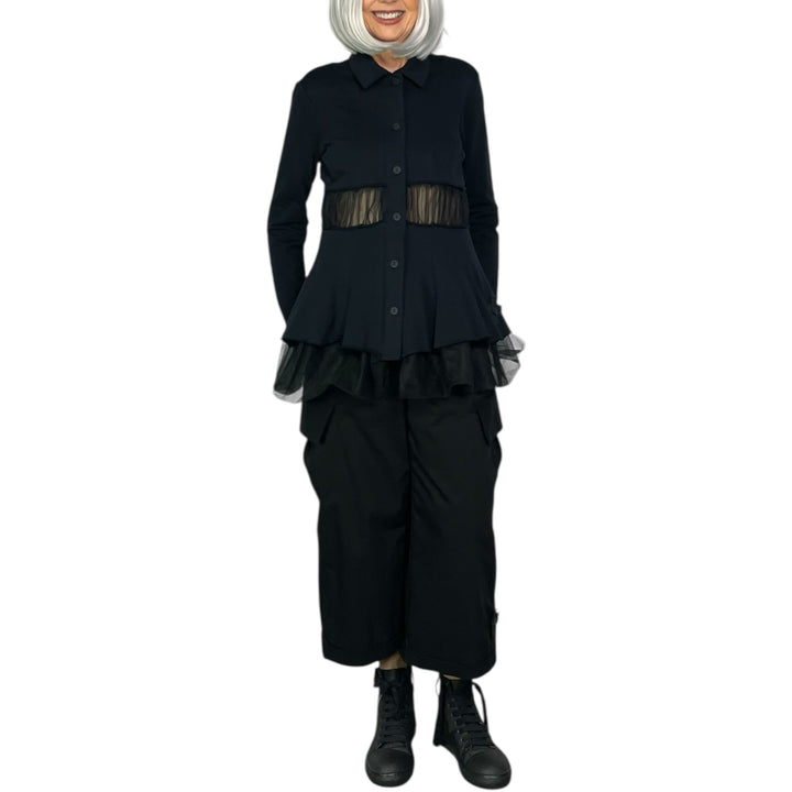 LA BELLE FRENCH TERRY JACKET W/TULLE